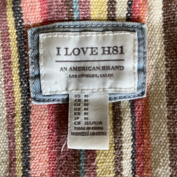 I LOVE H81 LOS ANGELES lined denim jacket, size M - Picture 3 of 9